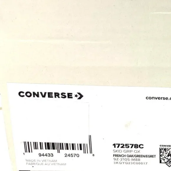 💖MEGA SALE💖Converse Skip Grip OX French Gray White Women Shoe Canvas 172578C - Picture 10 of 10